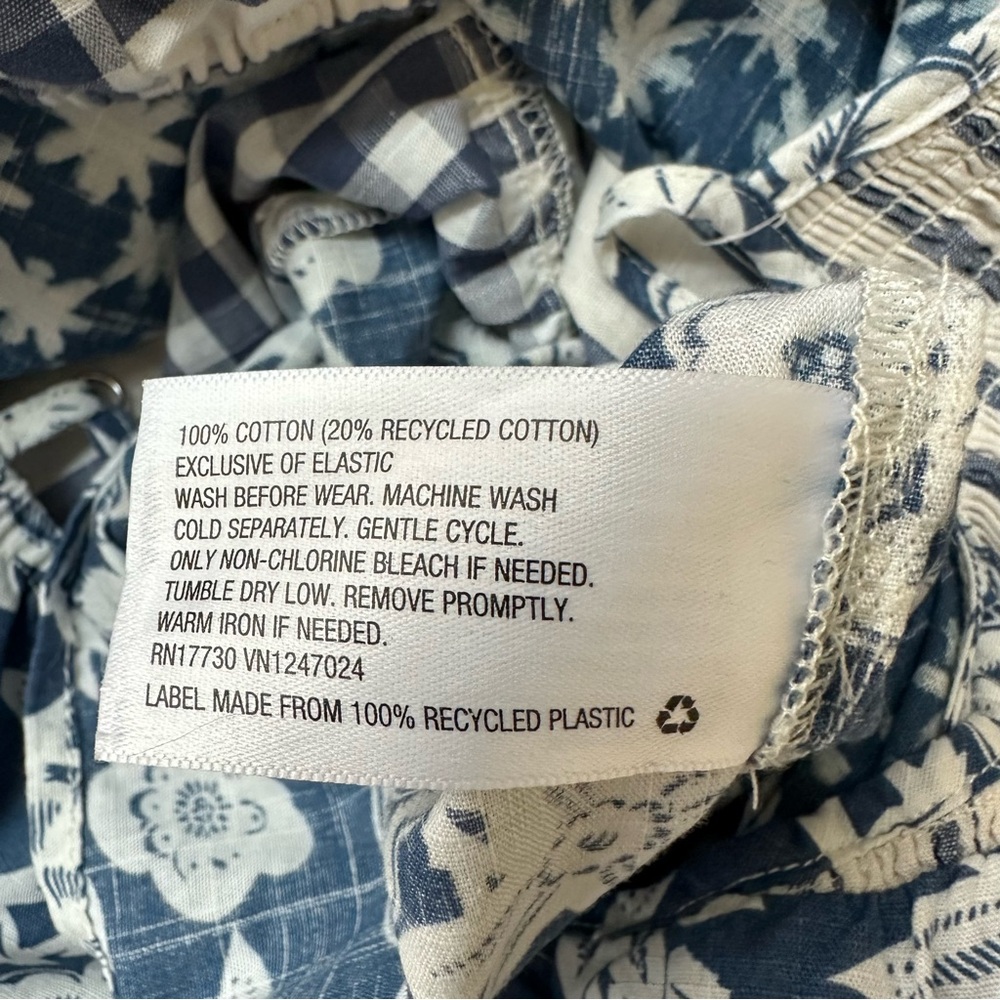 Cat & Jack Girl's Sleeveless Blue and White Patchwork Dress Size 14/16 XL - Picture 9 of 9